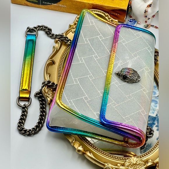 🆕 KURT GEIGER LONDON 🧿 NWOT Vinyl Medium Kensington Convertible Crossbody Bag - Picture 8 of 14